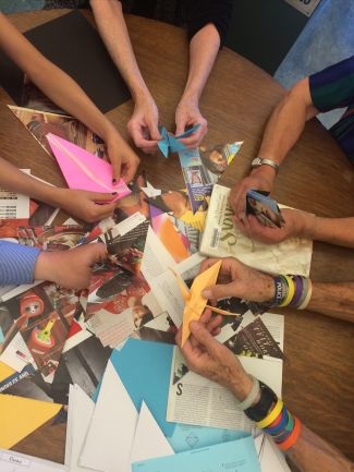 Origami crane making