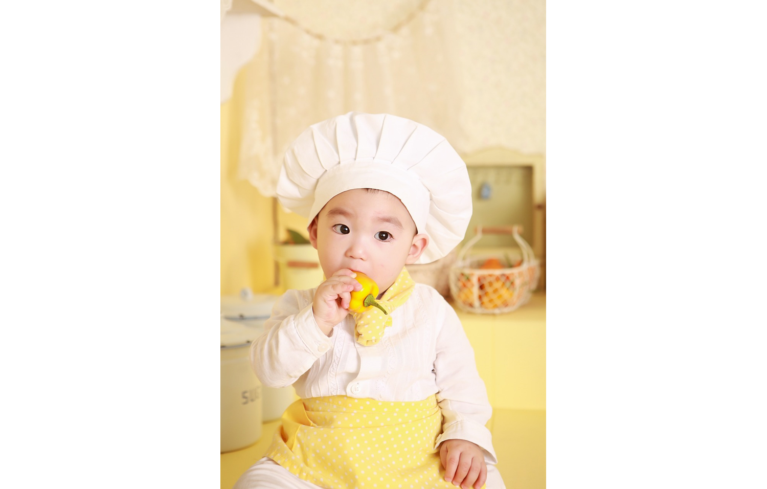 Toddler Storytime A toddler dressed up as a chef