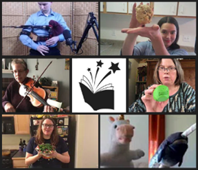 Image collage of library staff providing remote programming