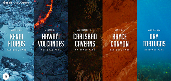 Kenai Fjords, Hawai'i Volcanoes, Carlsbad Caverns, Bryce Canyon, and Dry Tortugas National Parks
