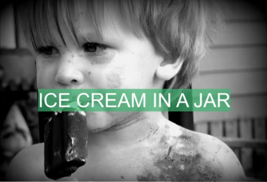 Ice cream in a jar