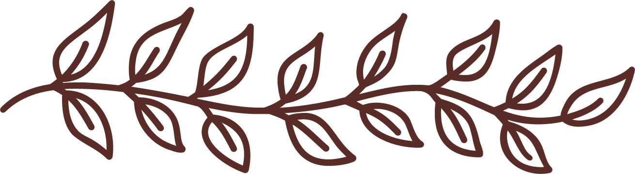 Icons - Leaf Stem Outline - Brown