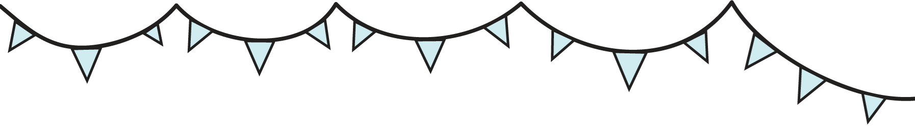 Icons - Bunting Flags Banner 2 - Black Blue
