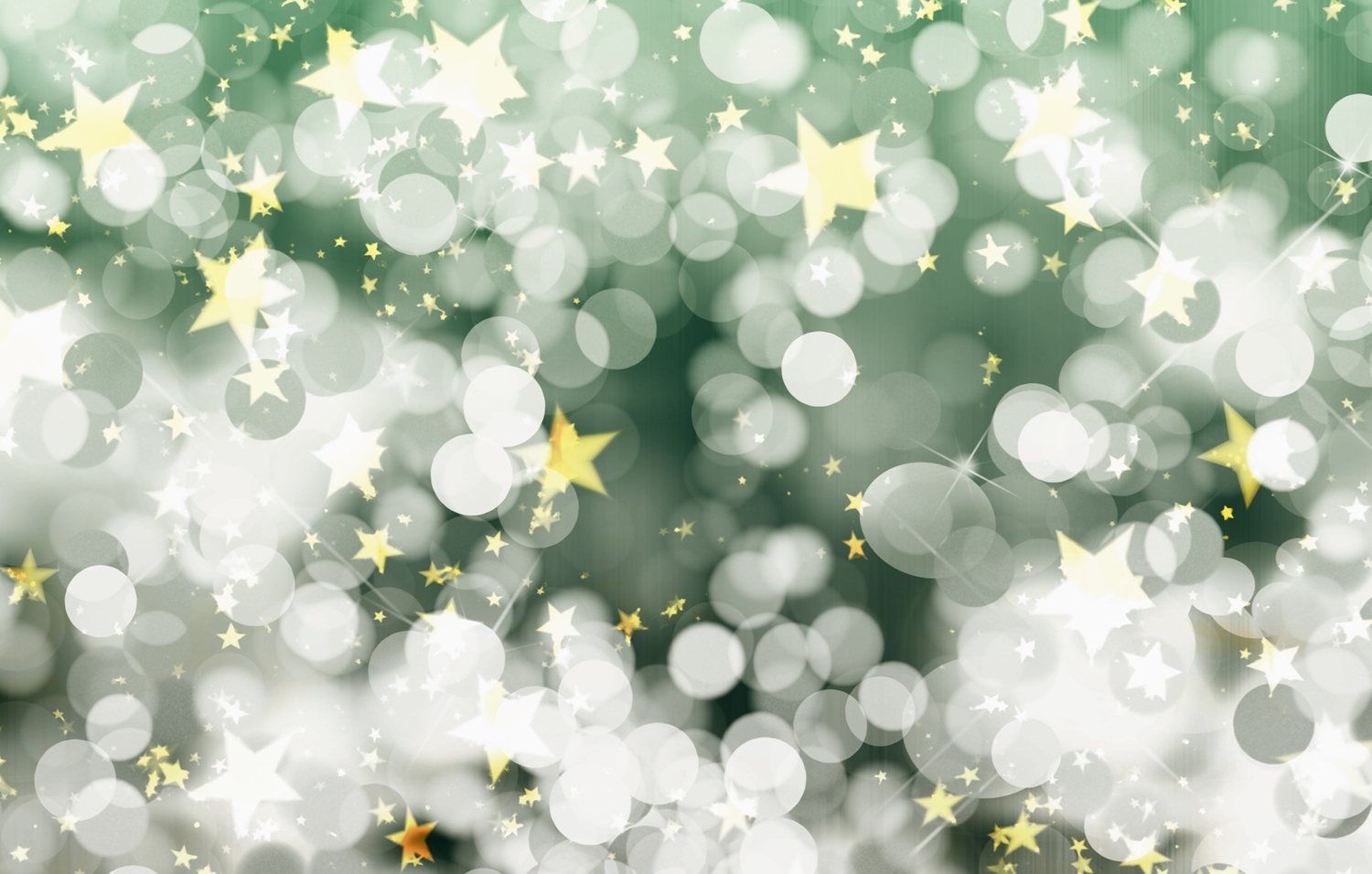 Bubbles Stars and bubble pattern on a green background
