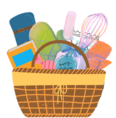 Basket with cookware