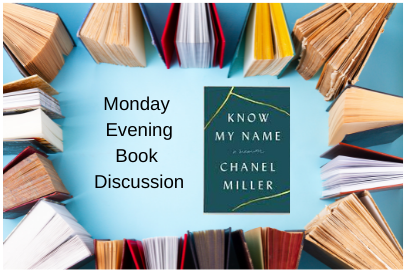 Evening book discussion logo