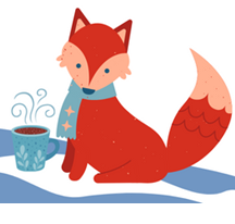 Winter Reading Challenge logo of winter fox