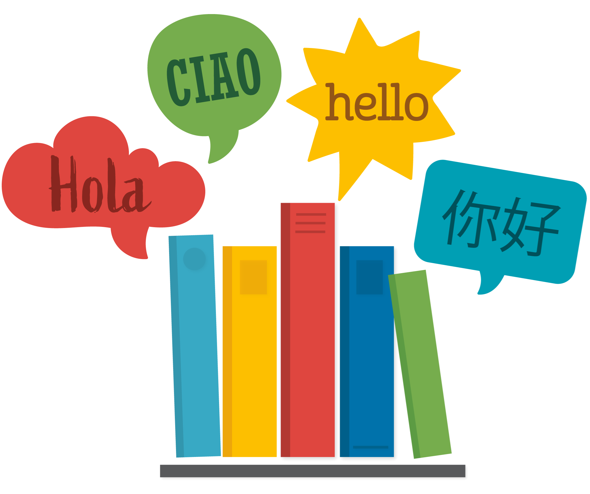 The word "hello" in several languages