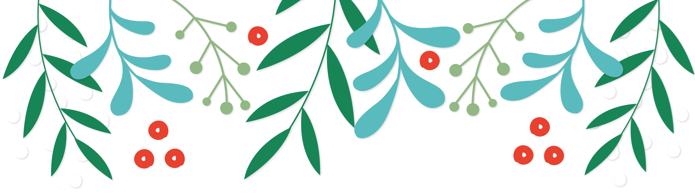 Decorative winter greenery