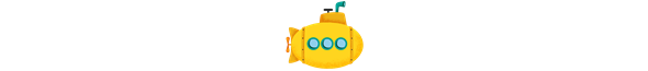 A yellow cartoon submarine