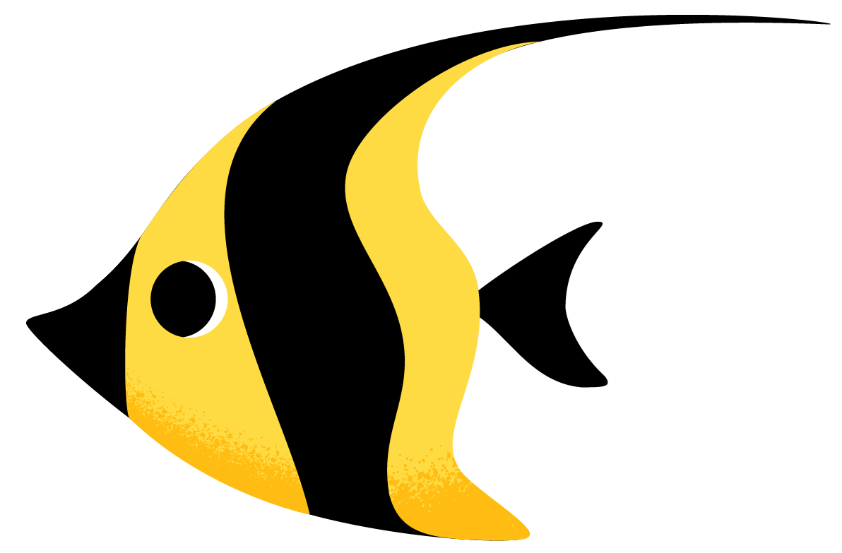 A black and gold fish