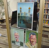 Picture of artwork in display case