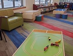 Picture of Children's area with activity tables and seating