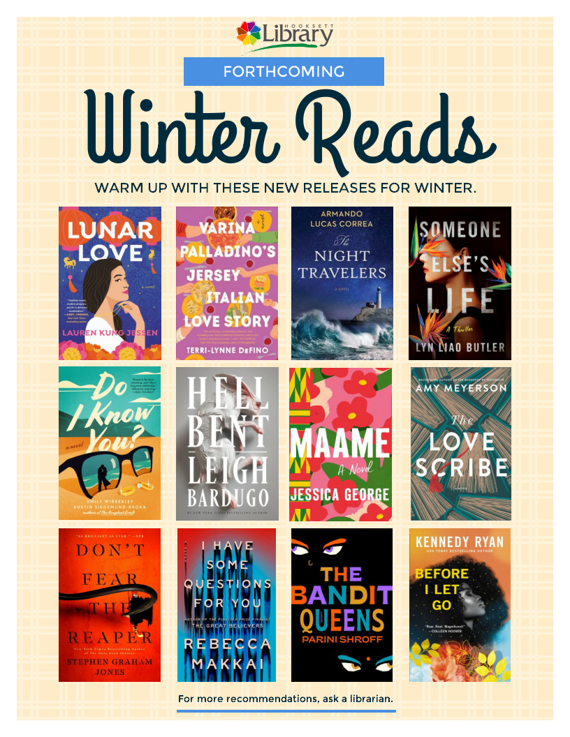 Book Poster of forthcoming new releases. Our picks for winter reads.