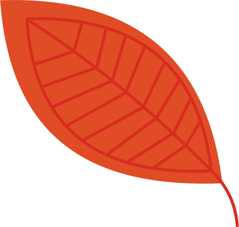 Icons - Retro Tree Leaf - Fall Red