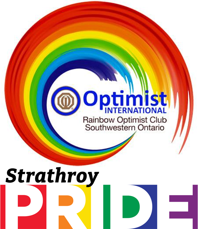The Rainbow Optimist logo and the Strathroy Price logo.