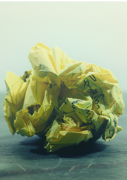 crunched up ball of paper