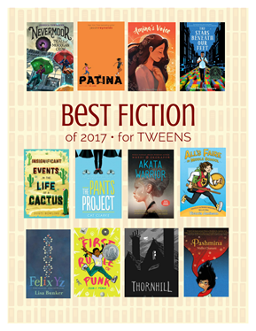 A flyer featuring Best Fiction of 2017 for Tweens