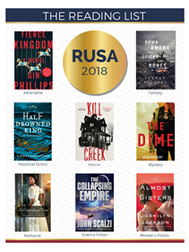 flyer of RUSA reading list 2018 winners