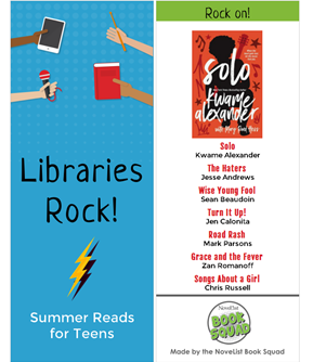 Click to print this bookmark of YA novels about musicians