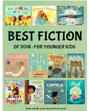 flyer featuring best fiction of 2018 for younger kids