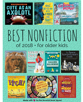 flyer featuring best nonfiction of 2018 for older kids