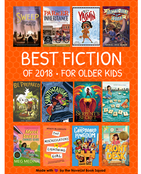 flyer featuring best fiction of 2018 for older kids
