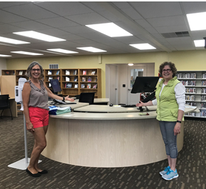 Friends of the Library with donated service desk