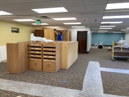 Remodel update picture: Library furniture is coming back