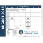 Image of West Slope Library calendar