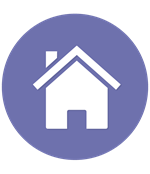 A image of a house in a purple circle