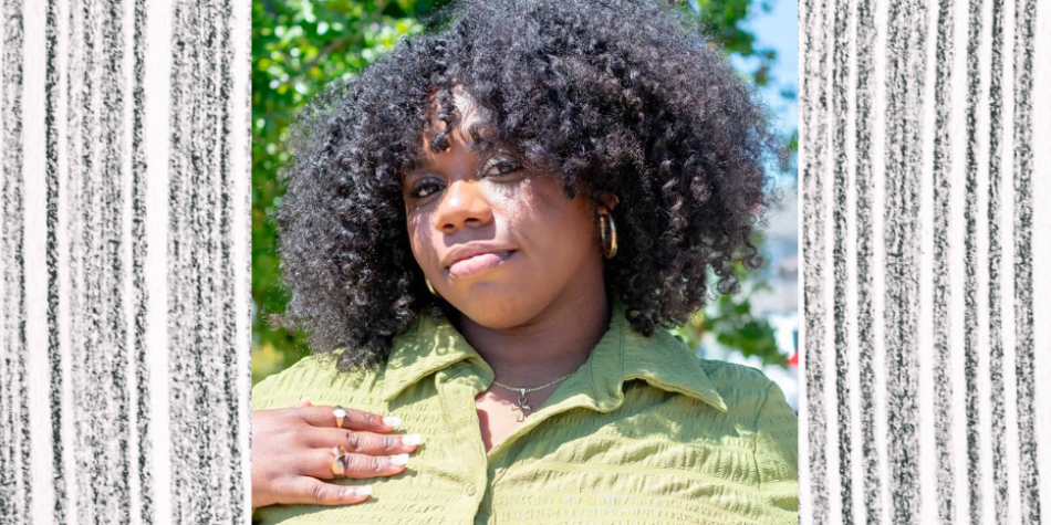 Young Girl Reading an Open Book in the Library