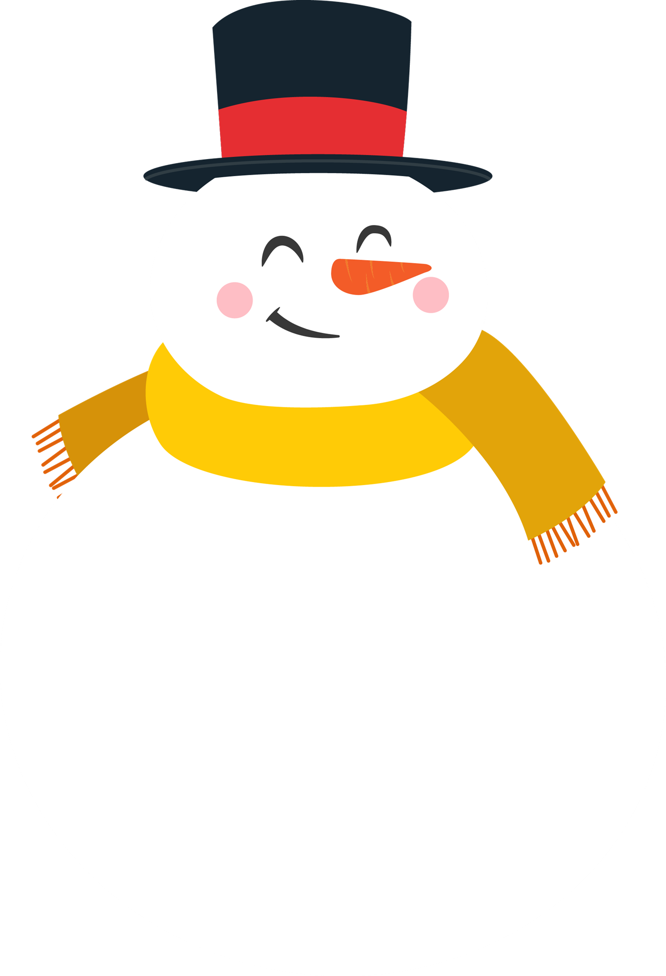 Icons - Snowman with Hat - Red