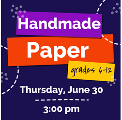 graphic for handmade paper workshop