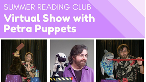 Steve from Petra Puppets holding puppets