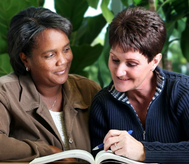 Two women reading