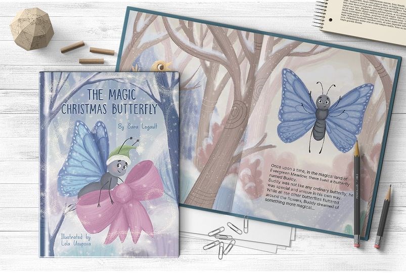 Child Reading a Book Outdoors in the Fall