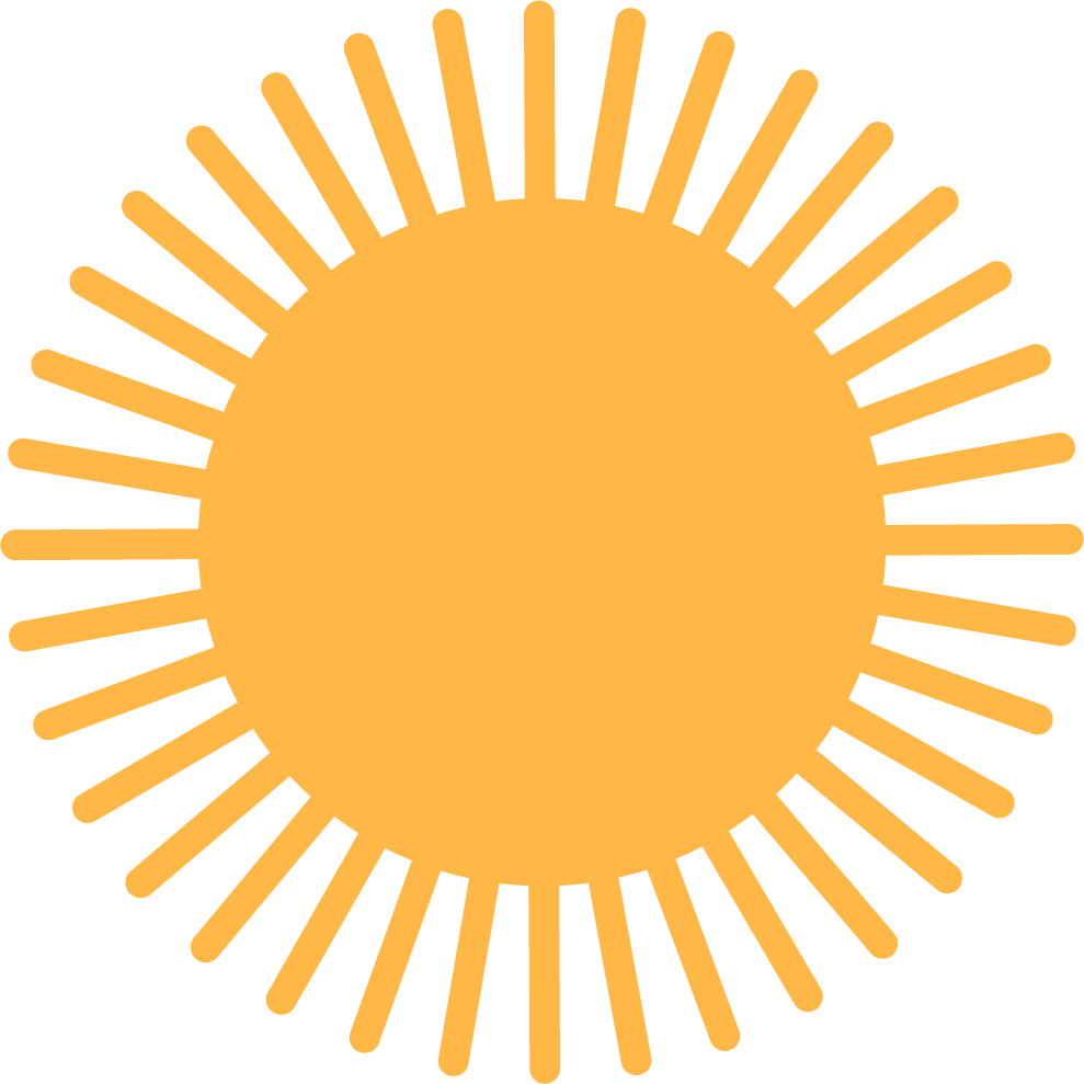Cartoon image of a sun. Cartoon image of a sun.