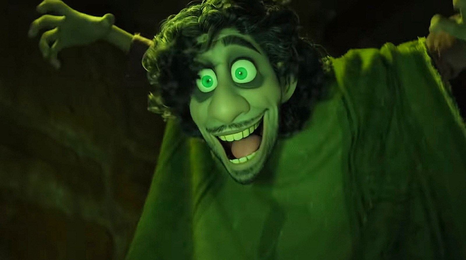 Image of a man in a green light from Disney's Encanto
