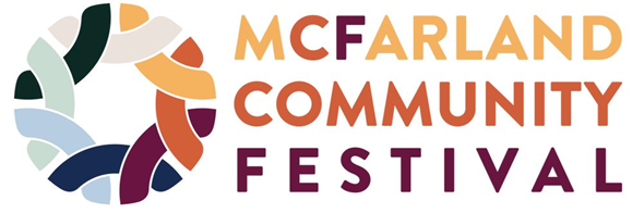 McFarland Community Festival logo, a ring of interlocking colored loops.
