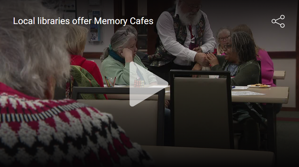 Screen shot of the video by Fox 6 News about memory cafes.