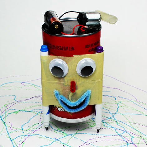 Photo of a S.T.E.A.M. project of an "Art Bot" character.