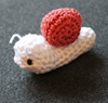crocheted snail