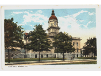 Vintage postcard depicting Athens City Hall.