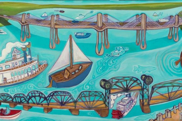 Eric Sletten artwork of Stillwater bridges