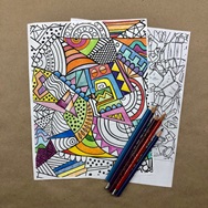 sample of coloring with pencils