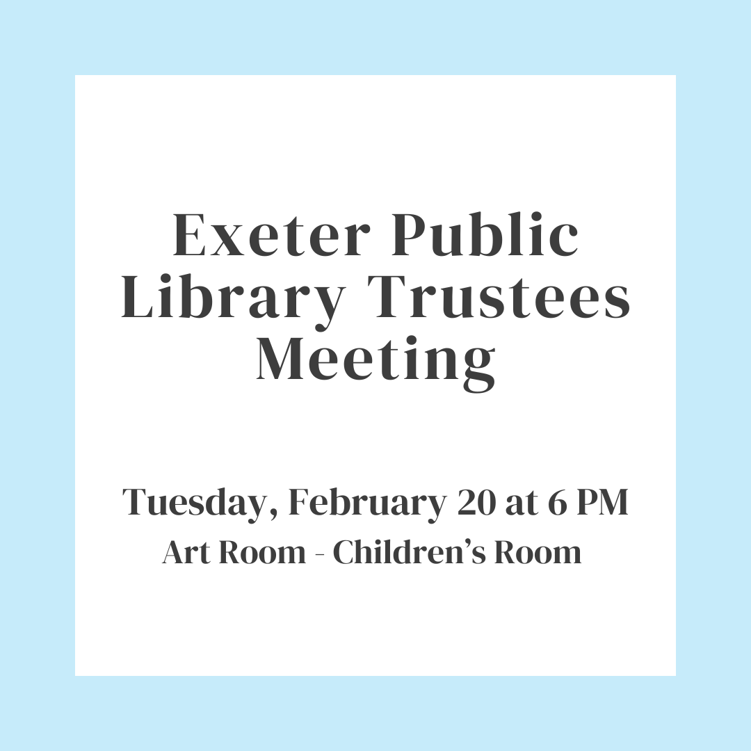 Trustees Meeting Tuesday February 20 at 6PM
