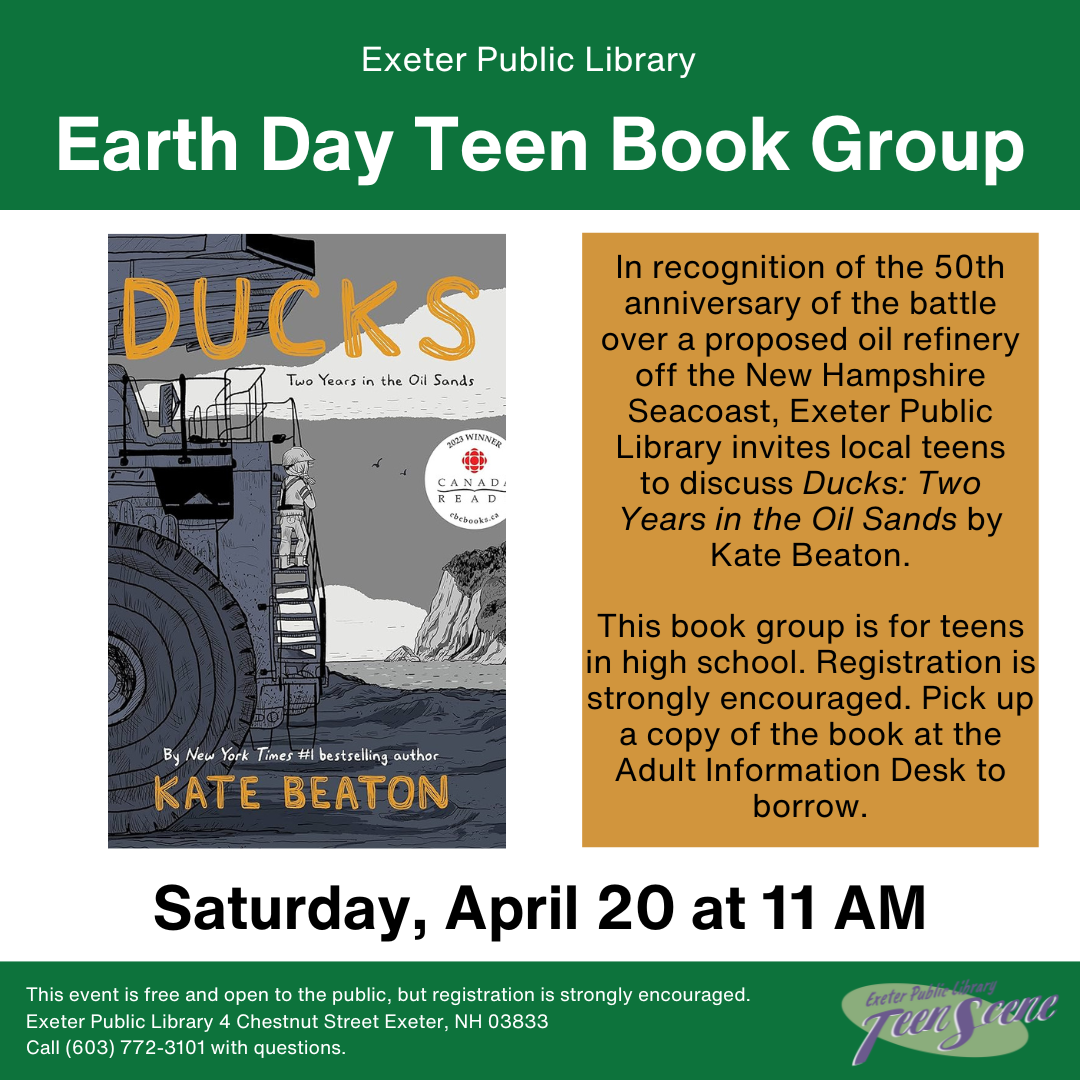 Earth Day Teen Book Group Earth Day Teen Book Group