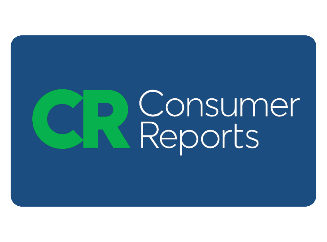 The words "Consumer Reports" against a blue background.