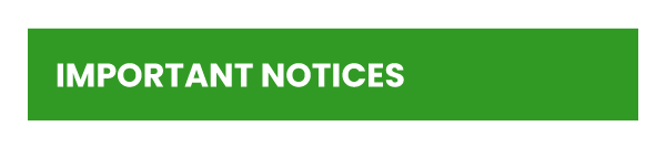 Banner text, 'Important Notices'